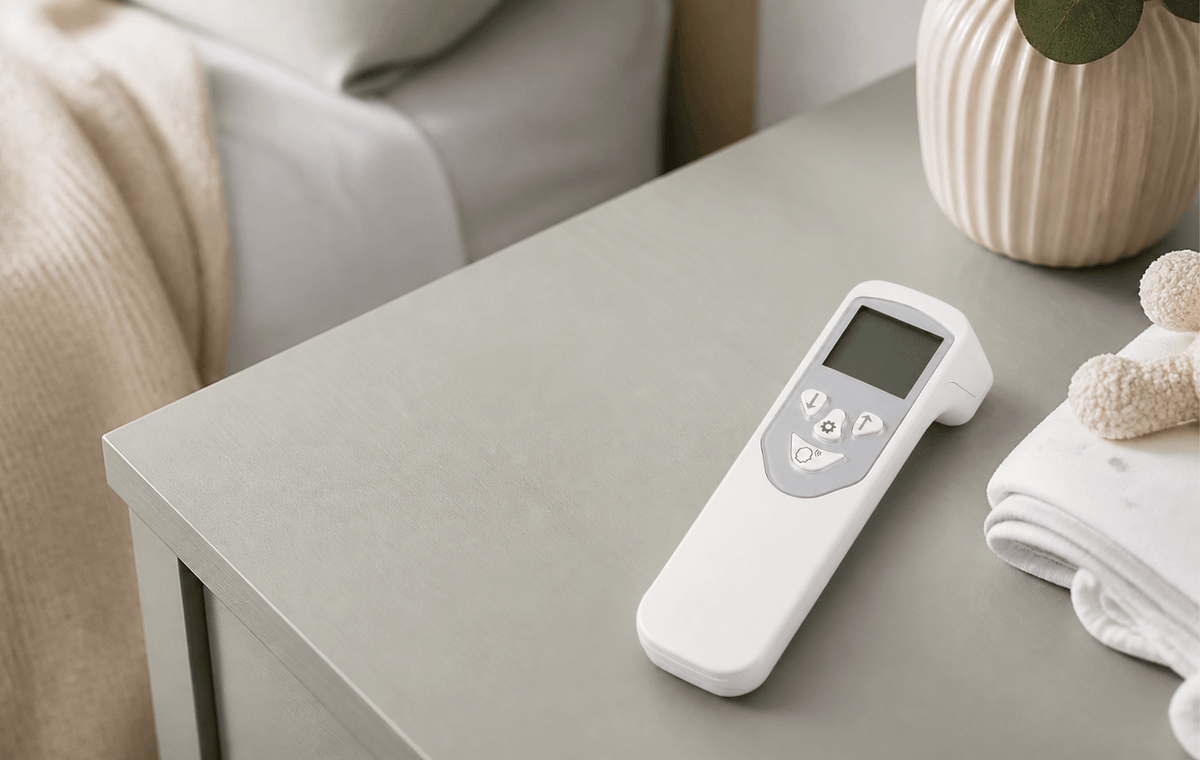 Infrared thermometer product display