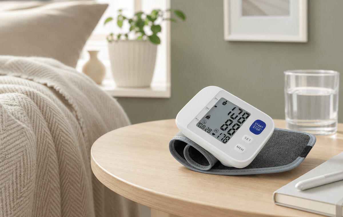 Wrist blood pressure monitor product display