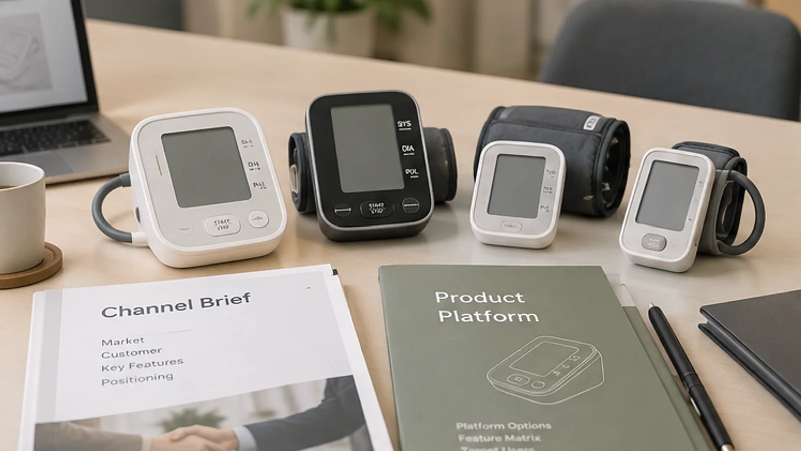 Blood pressure monitor platform options reviewed with a channel brief and sourcing notes.