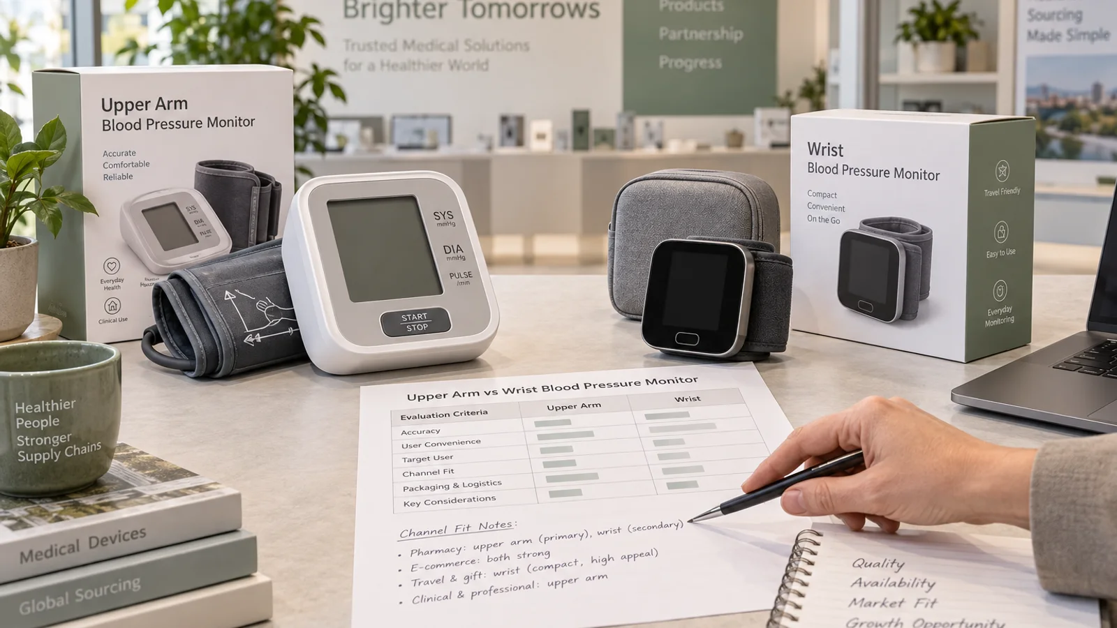 Upper Arm vs Wrist Blood Pressure Monitor: A B2B Sourcing Guide