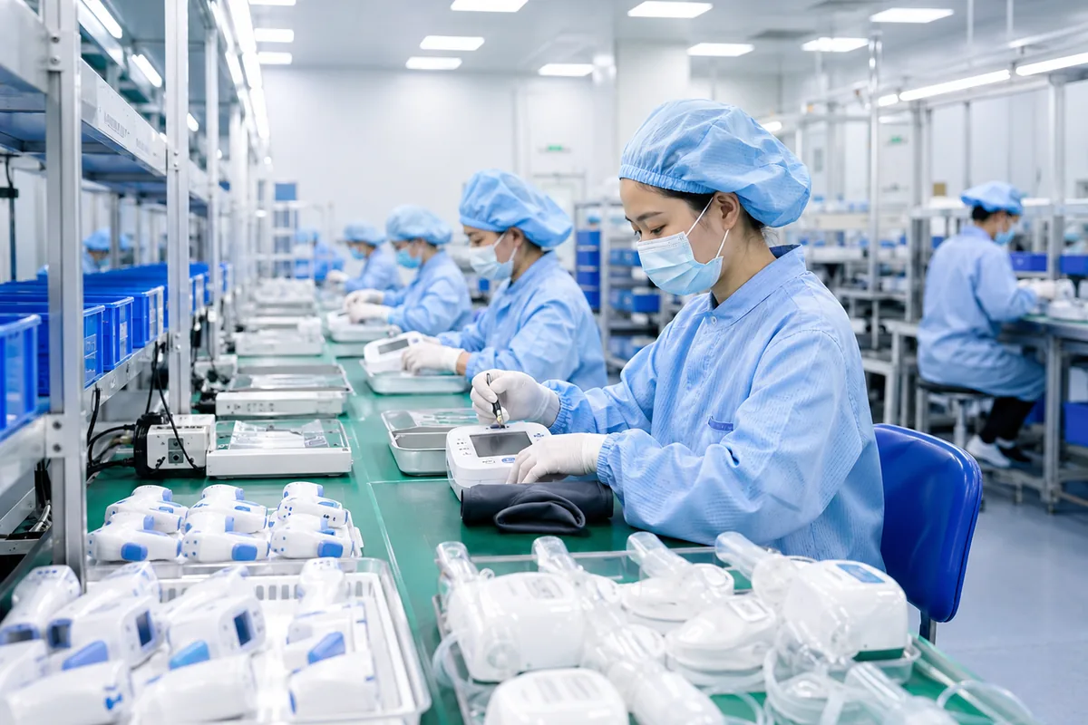 Linova final assembly line for home healthcare devices