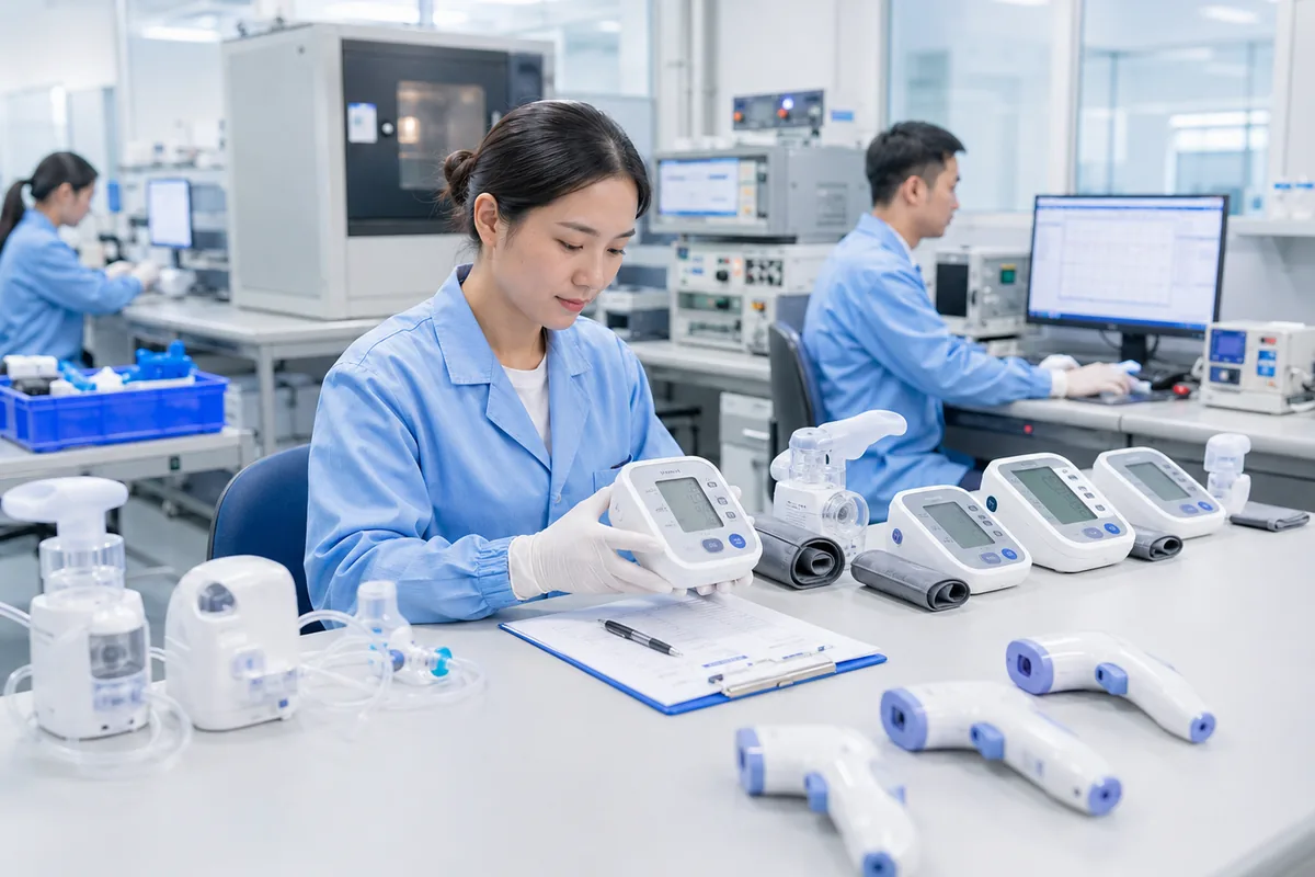 Linova quality control inspection for home healthcare devices