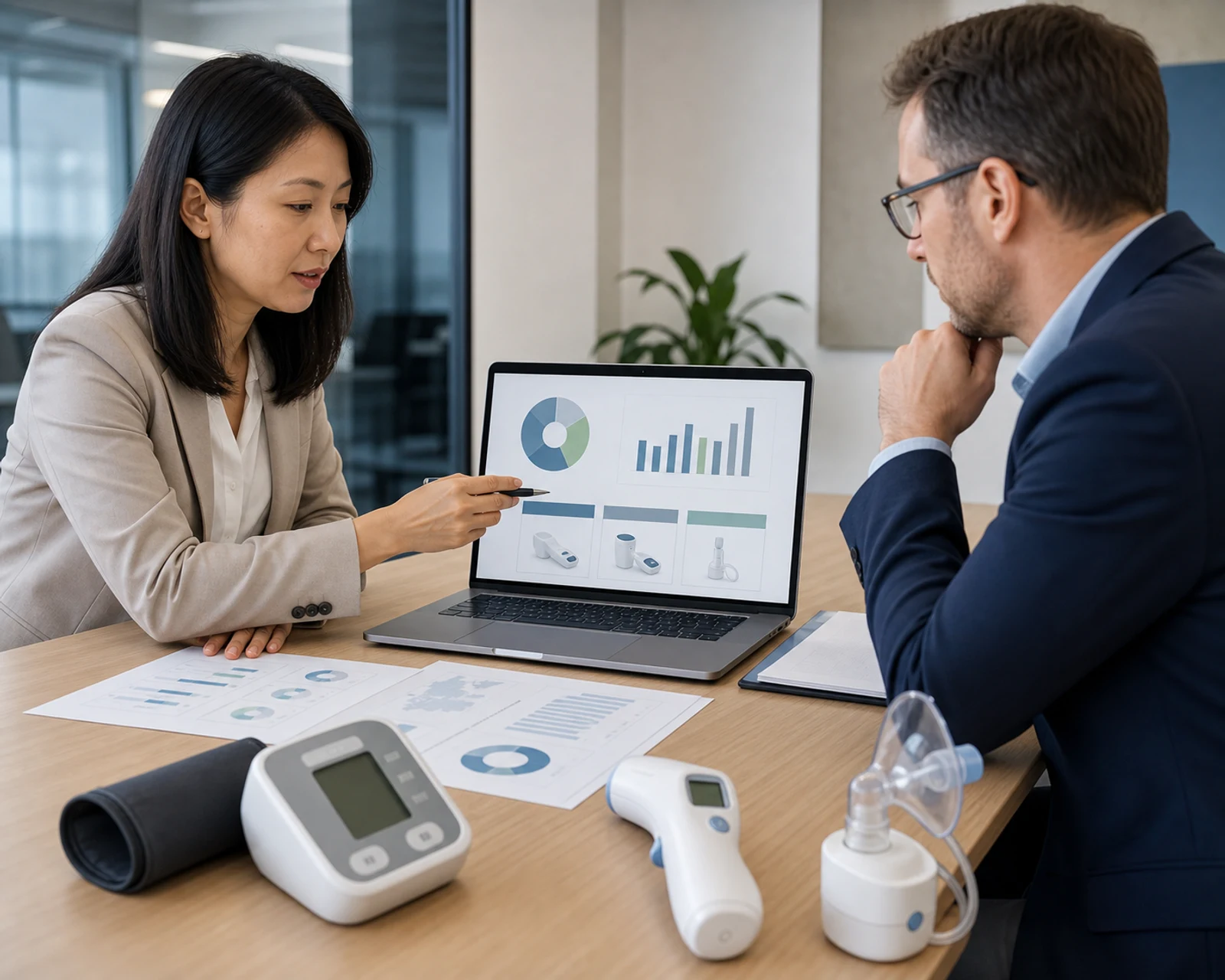 Medical device market insight meeting with sourcing reports and product samples