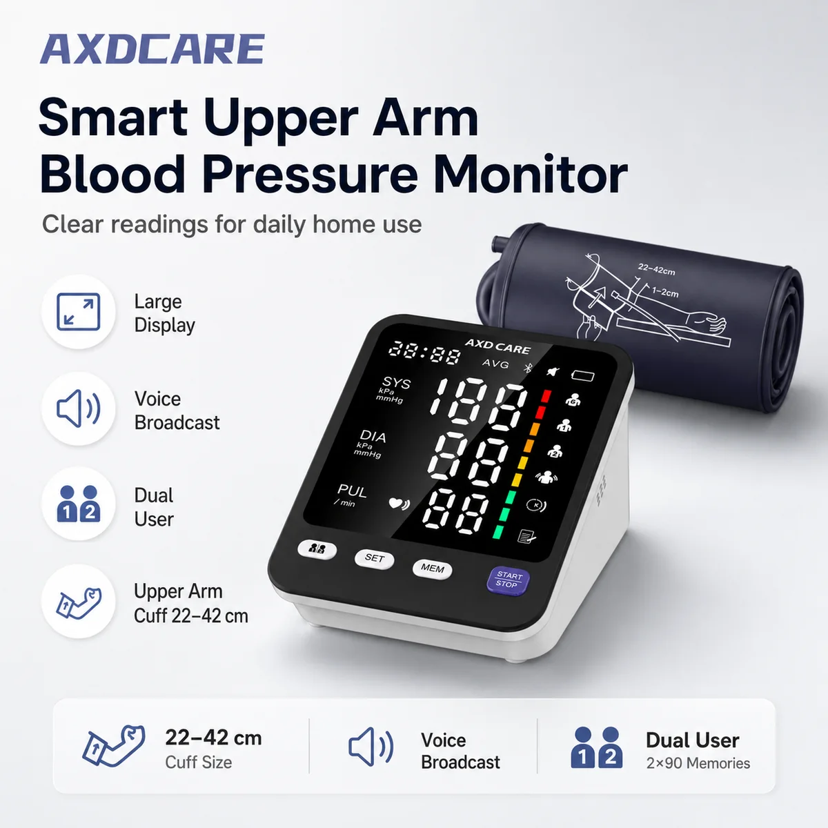 BP05-LED Upper Arm Blood Pressure Monitor