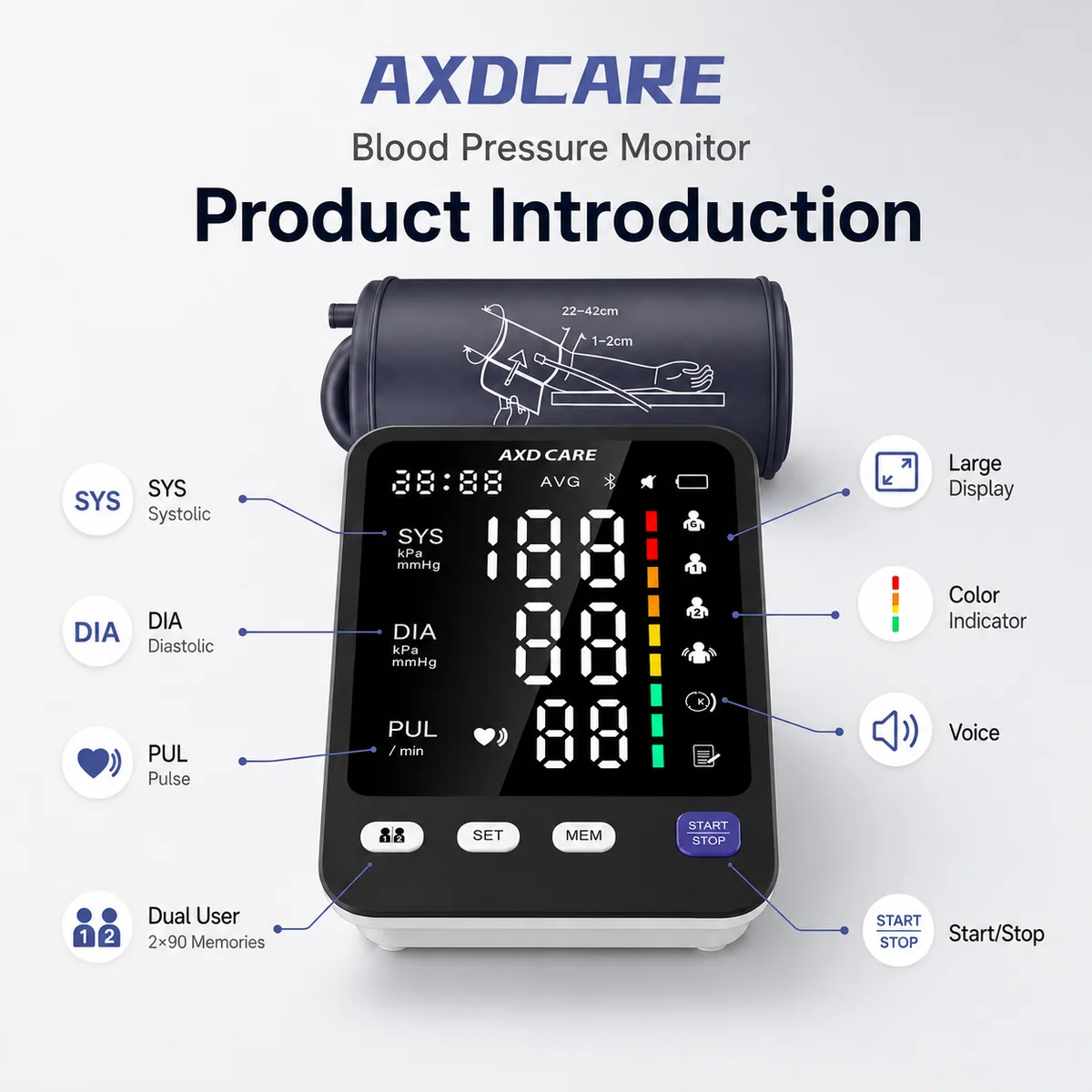 BP05-LED Upper Arm Blood Pressure Monitor