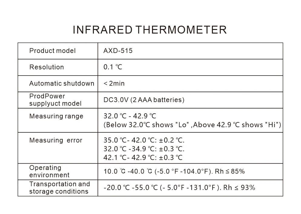 515 Infrared Forehead Thermometer detail 6