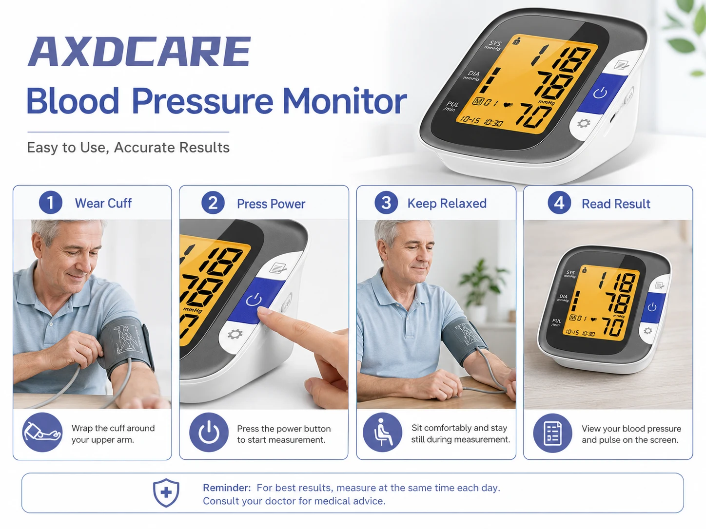 801 Upper Arm Blood Pressure Monitor detail 4