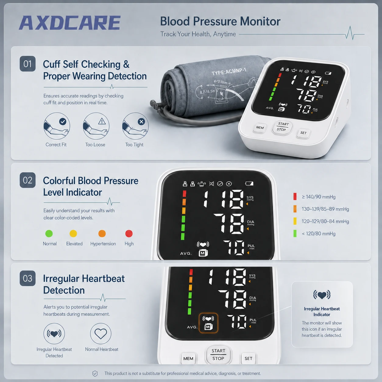 814 Upper Arm Blood Pressure Monitor detail 1