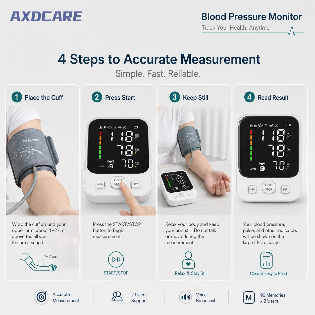 814 Upper Arm Blood Pressure Monitor detail 3