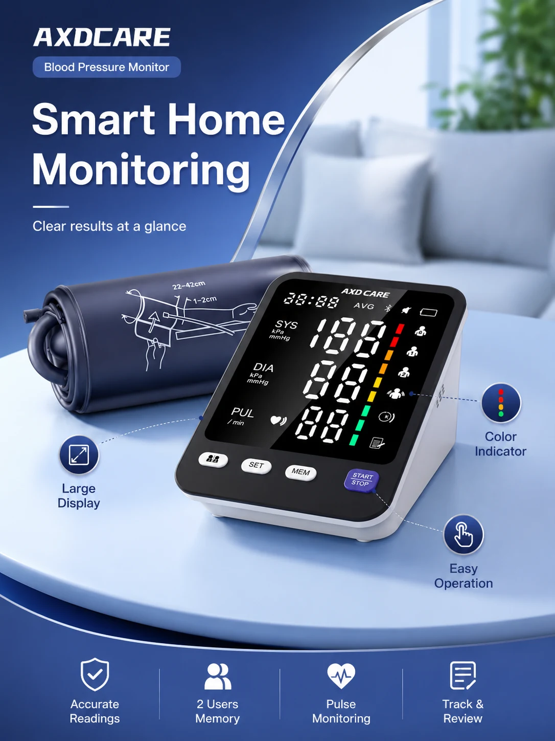 BP05-LED Upper Arm Blood Pressure Monitor detail 3