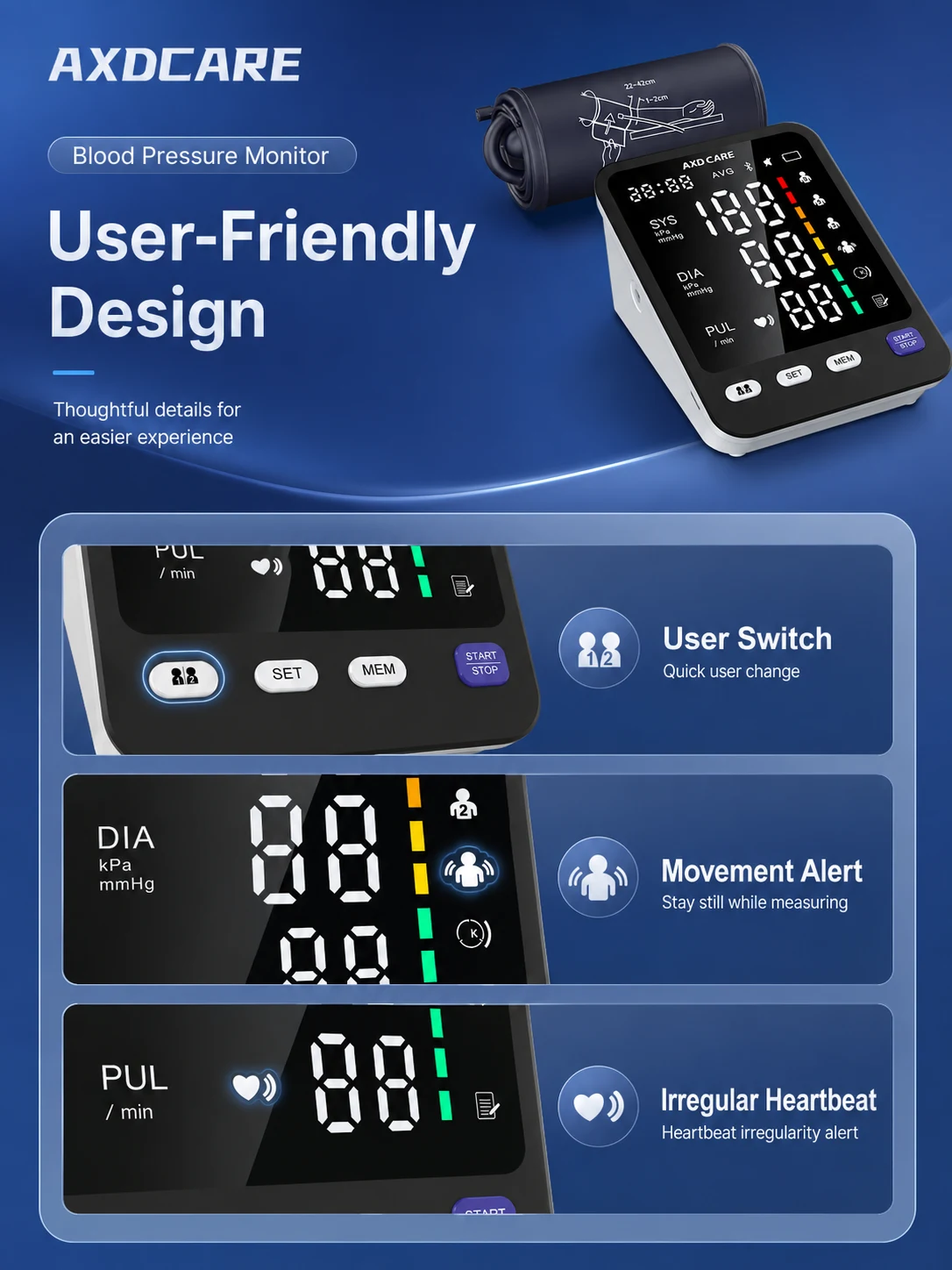 BP05-LED Upper Arm Blood Pressure Monitor detail 4